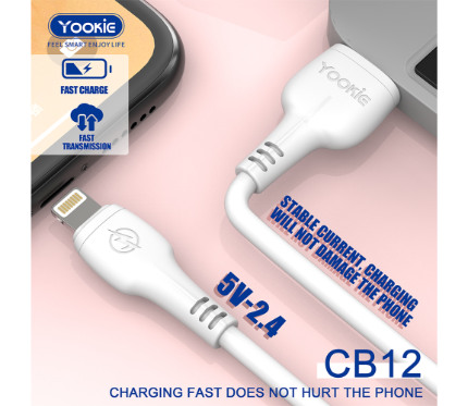 Chargers + Cables  Yookie High Speed charging & Data Macaron Lighting CB12-3A White 